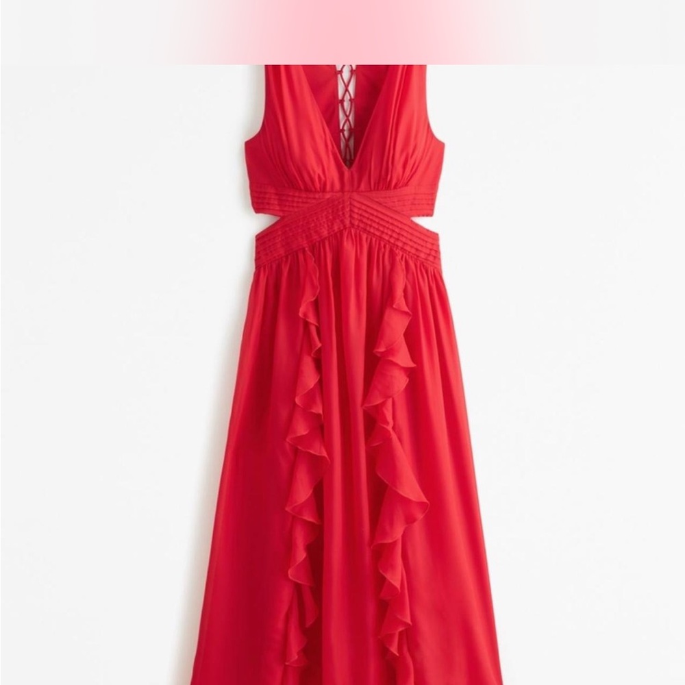Abercrombie & Fitch Red Backless Dress